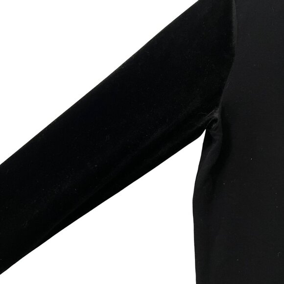 Beyond Yoga Black Velvet Sleeve Jersey Pullover Sweatshirt Womens Size XSmall - Picture 4 of 7